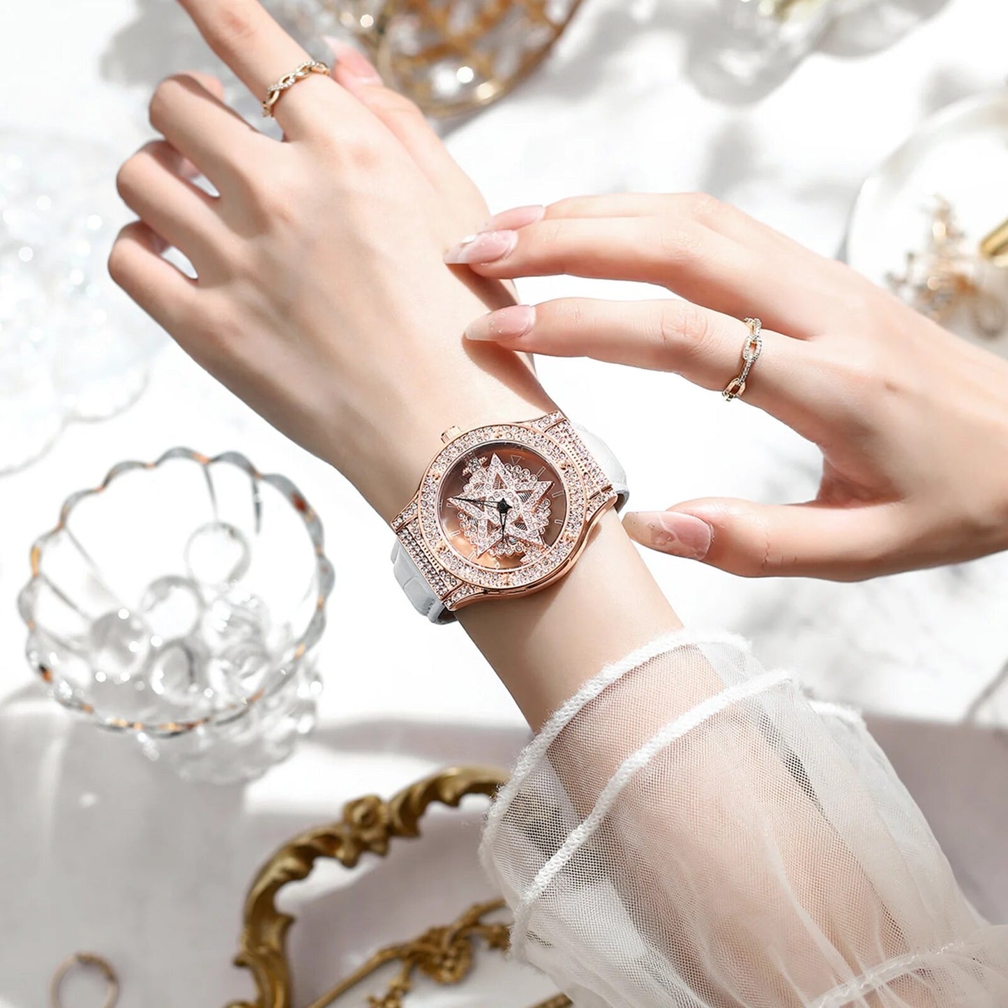 eXtri Diamond Pentacle Revolving Wristwatch