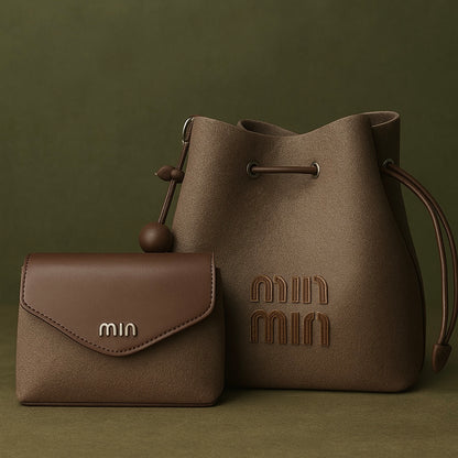 Luxury Canvas Bucket Handbag For Female