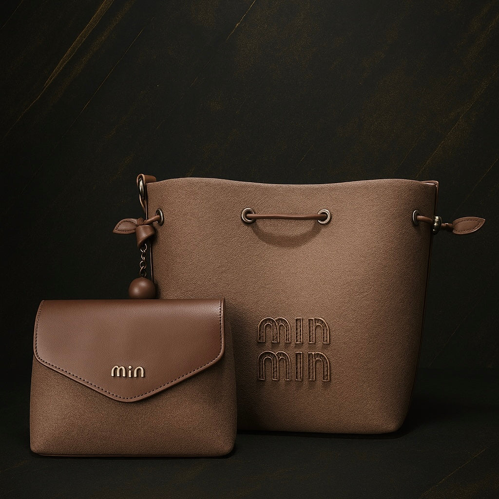 Luxury Canvas Bucket Handbag For Female