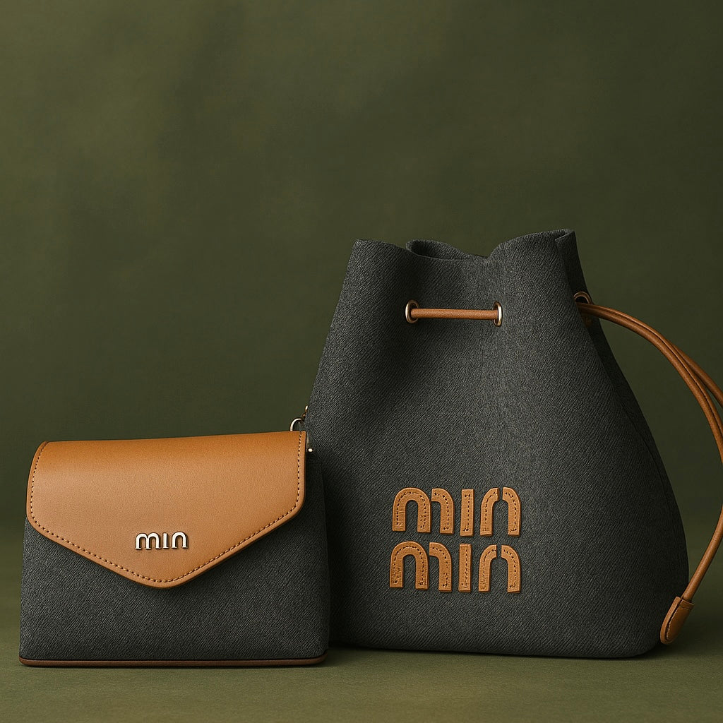 Luxury Canvas Bucket Handbag For Female