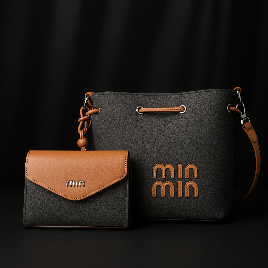 Luxury Canvas Bucket Handbag For Female