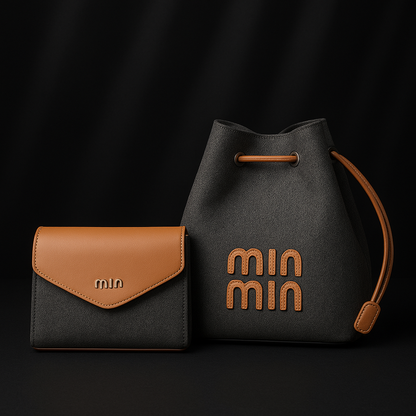 Luxury Canvas Bucket Handbag For Female