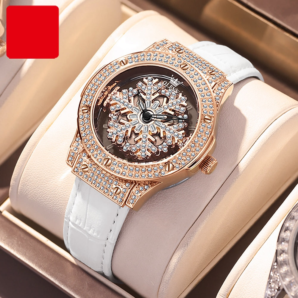 eXtri Diamond Snowflake Revolving Wristwatch